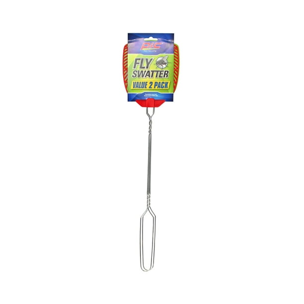 Pic® Fly Swatter with Metal Handle and Plastic Swatter for Flying