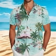 thumbnail image 2 of Hawaiian Shirt for Men Casual Turndown Collar Short Sleeve Button Up Shirt Tropical Beach Shirt Lightweight Mens Shirts Casual Relaxed Fit, 2 of 4