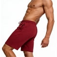thumbnail image 7 of Lovzfmll Men's Summer Beach Casual Running Sports Shorts, 5-Inch Straight Leg Athletic Bermuda Shorts Wine, S, 7 of 7