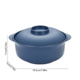 thumbnail image 3 of Unbreakable Cereal Bowls,Eco Wheat Straw Soup Bowls with Lid & Double Handles | Microwave & Dishwasher Safe | Dining Table Food Container for Kitchen & Camping,Navy, 3 of 7