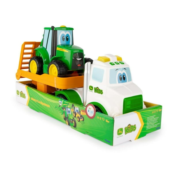 Camion avec tracteur John Deere en jouet pour enfant - tracteur jeu