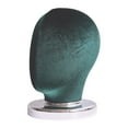 thumbnail image 5 of TOOYFUL Canvas Block Head Display Head (Height 25cm) Hat Display Stand and Hats Display Stand for Scarves Headwear Home Salon Green Velvet, 5 of 10