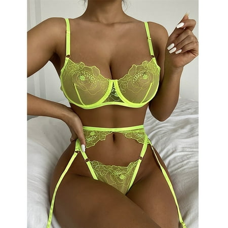 

Sayhi New Sexy Fashion Lace Lingerie Underwear Sleepwear Steel Ring Pajamas Garter