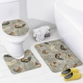 thumbnail image 4 of Chickens And Roosters 4 Piece Bathroom Rug Set with Shower Curtain with Rugs Toilet Lid Cover And Bath Mat Rustic Modern Farmhouse Animal Chicken Waterproof Fabric Bath Curtain for Bathtub Decor, 4 of 8
