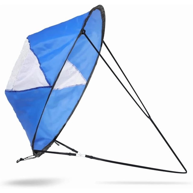 Kayak Wind Sail, 42" Foldable Popup Canoe Paddle Board Sail with Clear Window and Storage Bag, Perfect for Summer