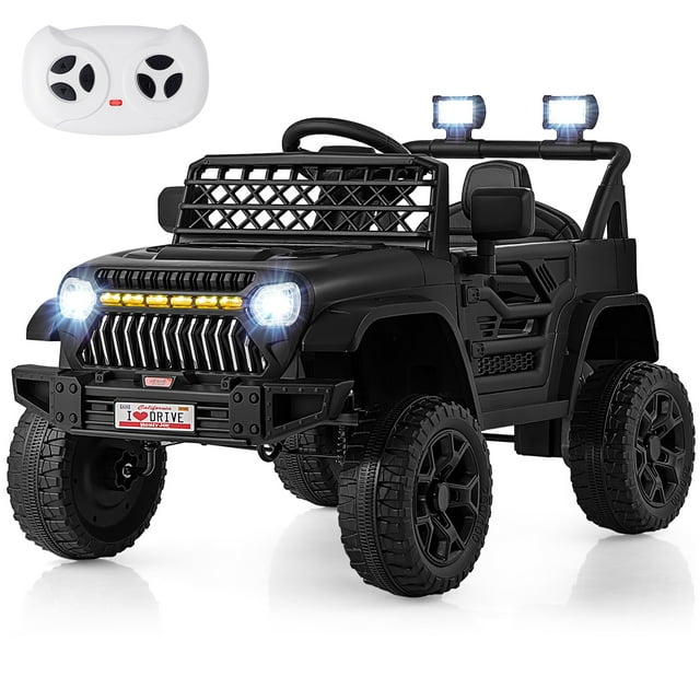 Gymax 12V Kids Ride on Truck Car Battery Powered Toddler Electric Vehicle w/ 3 Speeds Black