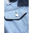 thumbnail image 5 of Capreze Men's Denim Jacket Sleeveless Jeans Vest Button Down Waistcoat Casual Jackets Lapel Blue L, 5 of 9