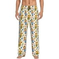 thumbnail image 2 of Picia Harvest Scarecrow Pattern Mens Soft Woven Cotton Elastic Waistband Sleep Pajama Pant Lounge Sleep Pant With Pockets And Drawstring-Medium, 2 of 9