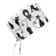 Doctor Nurse Scrub Cap Hat Unisex Animal Print Medical Uniform Surgical
