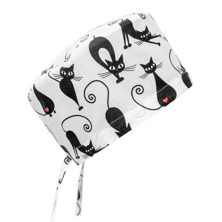 Doctor Nurse Scrub Cap Hat Unisex Animal Print Medical Uniform Surgical
