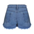 thumbnail image 6 of zbxnLI Women's Pull on Denim Shorts Trendy Summer Jean Shorts for Women Short Jeans with Pockets, 6 of 7