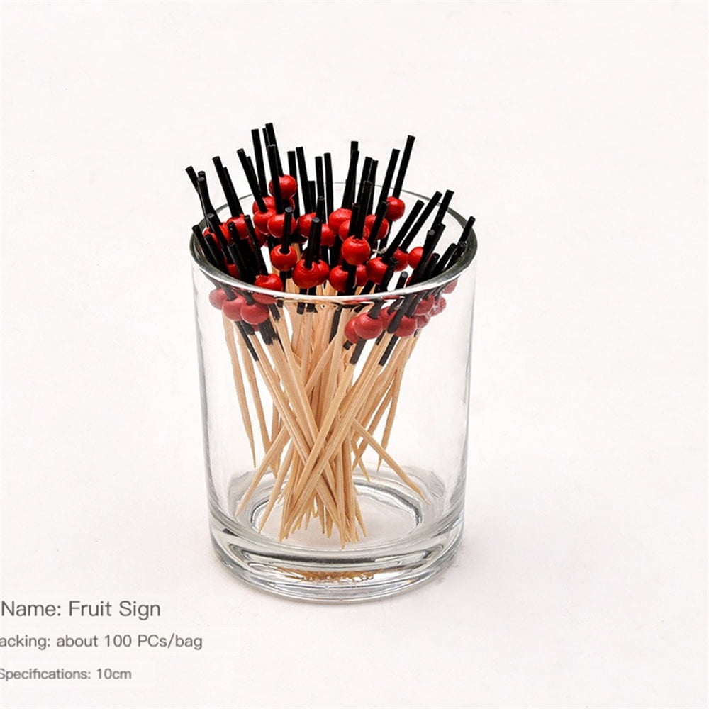 100 Counts 4.7 Inch Cocktail Toothpicks For Appetizer, Drink Trees