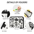 thumbnail image 3 of Accordion File Organizer with Zip Closure 13 Pockets Expanding File Folder Letter A4 Paper Document Organizer for Home Office Logo with Various Halloween, 3 of 7