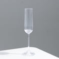 thumbnail image 4 of Efavormart 12 Pack Vintage Ribbed Champagne Flutes 4oz Clear – Disposable Plastic Toasting Glasses, 4 of 4