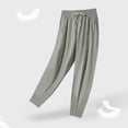 thumbnail image 2 of Pants for Women Casual Pants for Woman Gymnast Warm Ups Summer Waist Fall Attire Fancy Clothes Women 3 Strip Leggings Dark Trousers Casual Fall Indoor Soccer Light Gray XL, 2 of 4
