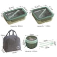 thumbnail image 4 of Huayishang Lunch Box for Women Student Lunch Box Set (Hc5227 Rectangular + Hy600A Oatmeal Cup Plastic + Insulation Bag) - White, Kitchen Essentials Clearance Sale White, 4 of 4