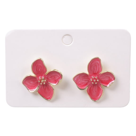 Stylish Hibiscus Flower Studs Earrings for Women Everyday and Special Event