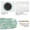 thumbnail image 5 of Iauyy Pet Couch Donut Cat Bed for Indoor Cats/Small Dogs Washable & Machine with Non-slip Bottom Calming Cat Furniture, Small White Flowers (S), 5 of 8