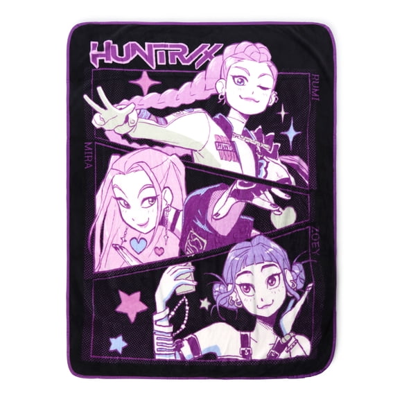 K-Pop Demon Hunters 'Huntrix Pop Stars' Silk Touch Fleece Throw