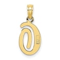 thumbnail image 4 of Auriga 10k Yellow Gold Solid Script Letter O Initial Pendant for Women(L- 17.55 mm, W- 8.45 mm), 4 of 6