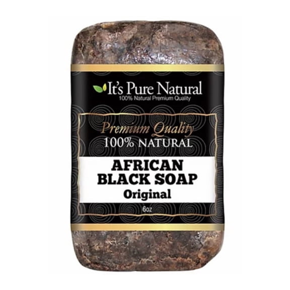 Its Pure Natural African Black Soap Bars Original, 5 Oz