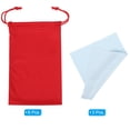 thumbnail image 3 of Uxcell 11"x7" Ski Goggle Bag Microfiber Goggle Pouch with Glasses Cloth Draw String, Red 6 Pack, 3 of 6