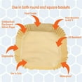 thumbnail image 3 of Range Kleen 8 inch Square Unbleached Disposable Parchment Air Fryer Liners 20 Pack, 3 of 7