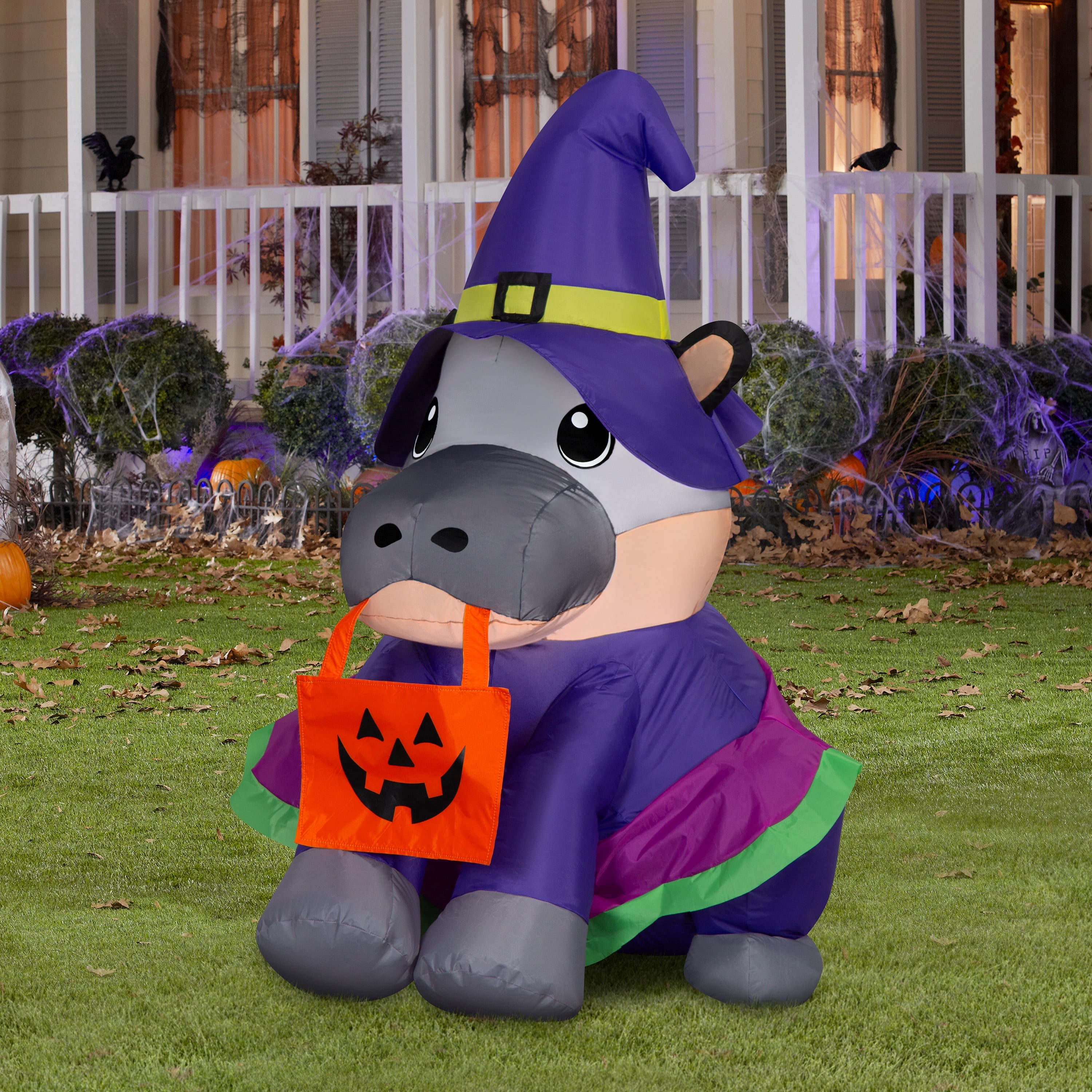 Baby Hippo Airblown Yard Inflatable, Multicolor, 3.5', Halloween by Way To Celebrate