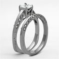 thumbnail image 4 of Womens Rings High polished (no plating) 316L Stainless Steel Ring with AAA Grade CZ in Clear TK1435, 4 of 4