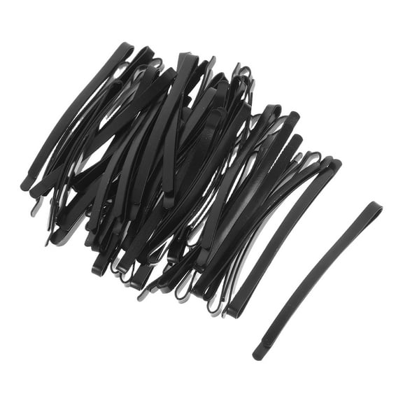 Beaupretty 50Pcs Black Metal Hairpins Nonslip Hair Clips for Womens Hairstyling