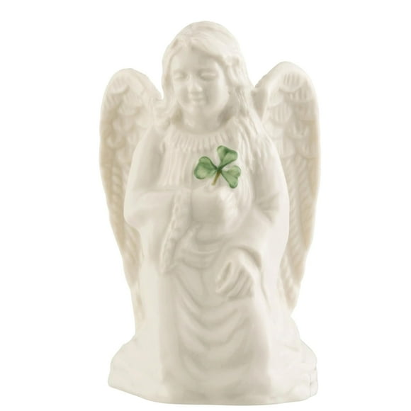 Belleek Angel of Protection - Handcrafted Guardian Angel Figurine Porcelain Irish Decor, 2.16" L x 2.08" W x 3.3" H, White