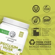 Sunwarrior Harvest Organic Psyllium Husk Powder Fiber Supplement for Digestive Health, 348.6g