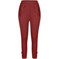 thumbnail image 4 of Riforla Womens Capris for High Waist Stretch Leggings Slim Fitting Yoga Pants Athletic Exercise Workout Capris 01 Pants for Women Red XXXL, 4 of 6
