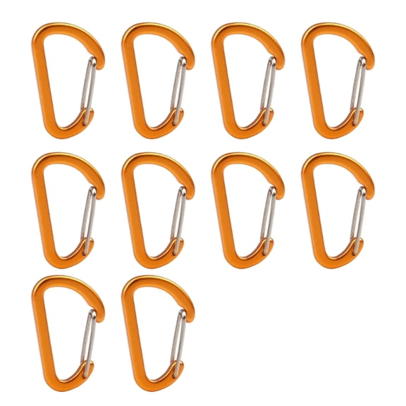 Wire Gate Carabiner Clip Carabiner Heavy Duty D-Shape Clip for Keys Carabiner Hooks for Hammocks Camping Hiking Fishing