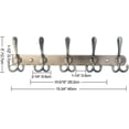 thumbnail image 5 of Perchero de pared de metal resistente, percheros para abrigo, sombrero, toalla, monedero Levamdar  WRHS-80-8, 5 of 5