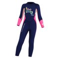 thumbnail image 3 of Traje de buceo para niñas de 2.5mm, manga larga, térmico y resistente, ideal para natación, surf y protección solar, talla S en rosa., 3 of 6