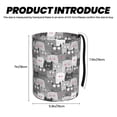 thumbnail image 3 of Fuzoiu Cats Group Print Car Trash Can,Leakproof Car Trash Can,Hanging Garbage Bin,Vehicle Trash Can, Suitable for Sedans, SUVs, MPVs & Trucks, 3 of 7