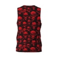 thumbnail image 2 of Rocae Red Skulls for Men's Basketball Jersey Lightweight and Breathable Athletic Tank Top,Quick-Drying Sports Jersey 3X-Large, 2 of 9
