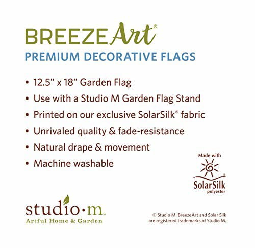 12.5 x 18 Inches Premium Quality BreezeArt Studio M All American Birdhouses Decorative Garden Flag 