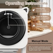 Automatic Cleaning Cat Litter Box 69L Smart Kitty Litter box Self cleaning with Odor Purification System and Waste Bag APP Control Health Monitoring