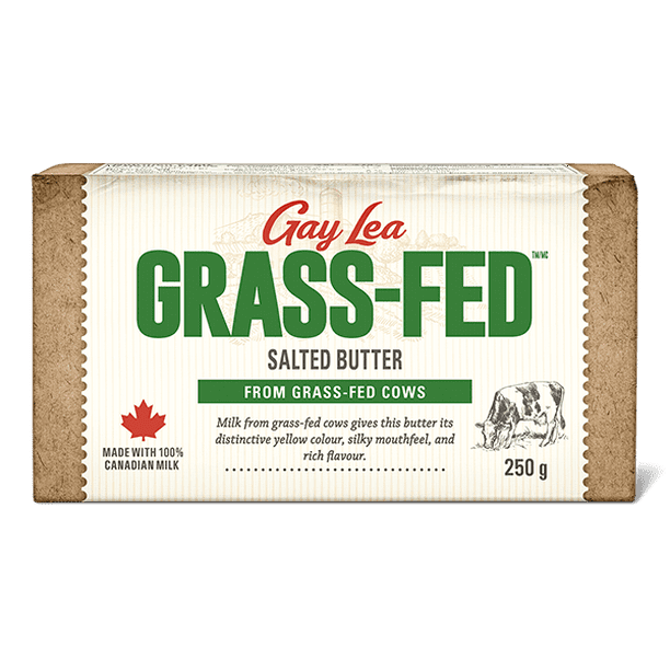 Gay Lea Butter Grass Fed Salted 250g, Gay Lea Grass Fed Salted Butter 250g Walmart.ca
