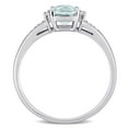 thumbnail image 4 of Everly Women's Aquamarine 10K White Gold Engagement Ring, 4 of 7