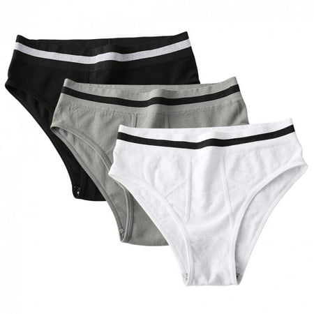 

3-Pack Women High Waist Cotton Briefs Full Coverage Breathable Soft Panty Stretch Briefs