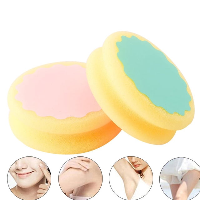 Esponja de depilación indolora, diseño de doble cara con superficies exfoliantes y lubricantes, reutilizable para la depilación corporal