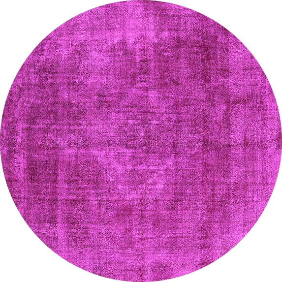 Ahgly Company Indoor Round Oriental Pink Industrial Area Rugs, 8' Round