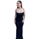 thumbnail image 3 of Vestido Largo ajustado Qarigey Ropa de fiesta Cami Correas Sin mangas Piel multicolor Negro/XXL, 3 of 6