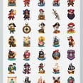 thumbnail image 4 of 35pcs-50pcs Funny Pirate Stickers Nautical Kids Stickers Pirate Adventure Stickers for Laptops Suitcases Notebooks, 4 of 9