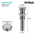 thumbnail image 4 of KRAUS Pop-Up Drain for Bathroom Sinkwithout Overflowin Spot-Free Stainless Steel, 4 of 6