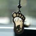 thumbnail image 3 of Lightweight Wooden Keychain Foot Shape Design Portable Car Interior Hanging Decoration For Commuting Outdoor Activity, 3 of 9