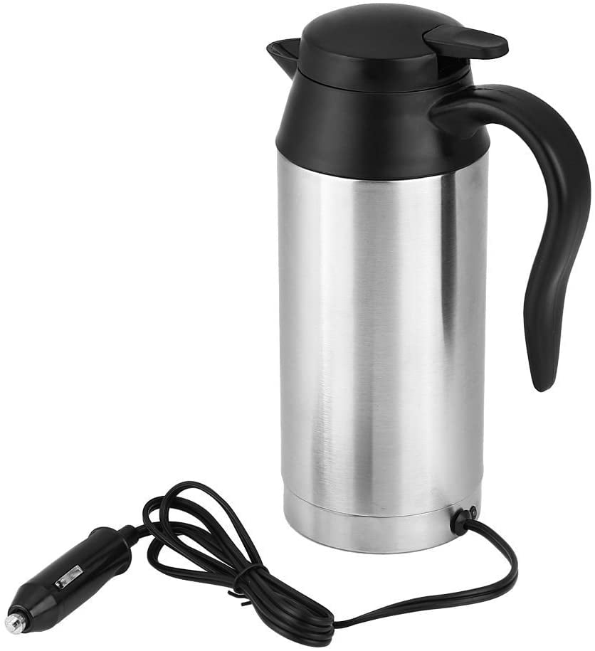Electric Kettle Stainless Steel 12V, 750ML Kettle, 120W Car Kettle With